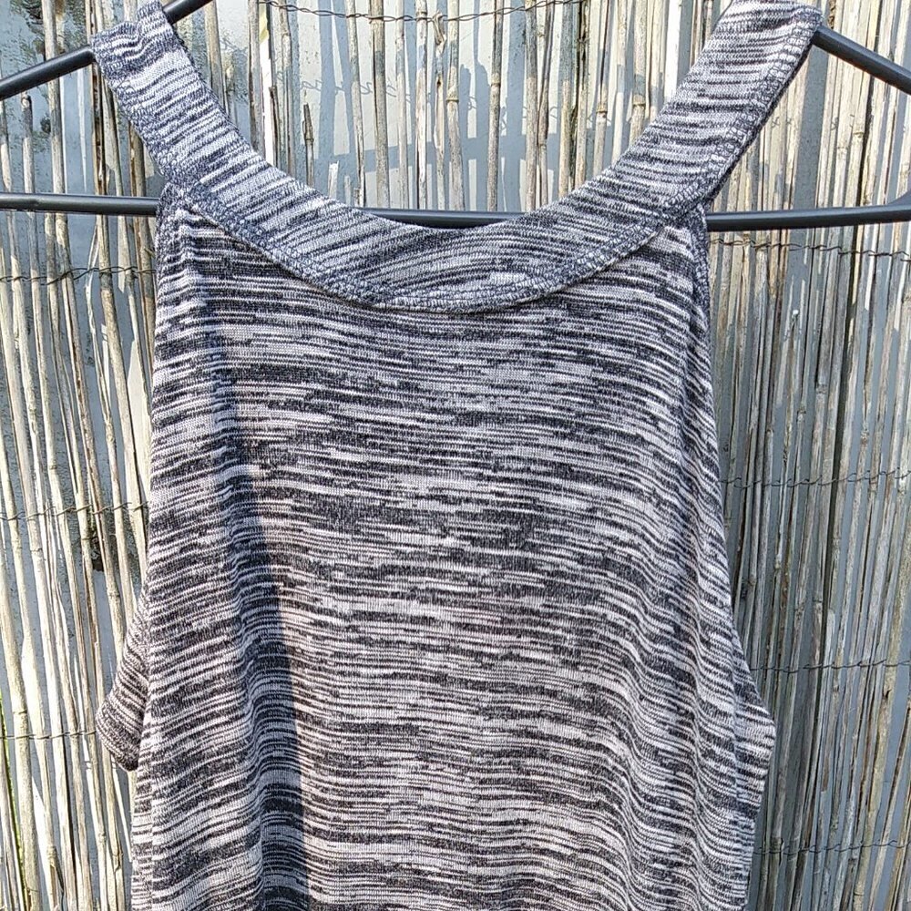 Bailey 44 Grey & Black Peekaboo Shoulder Sweater - S